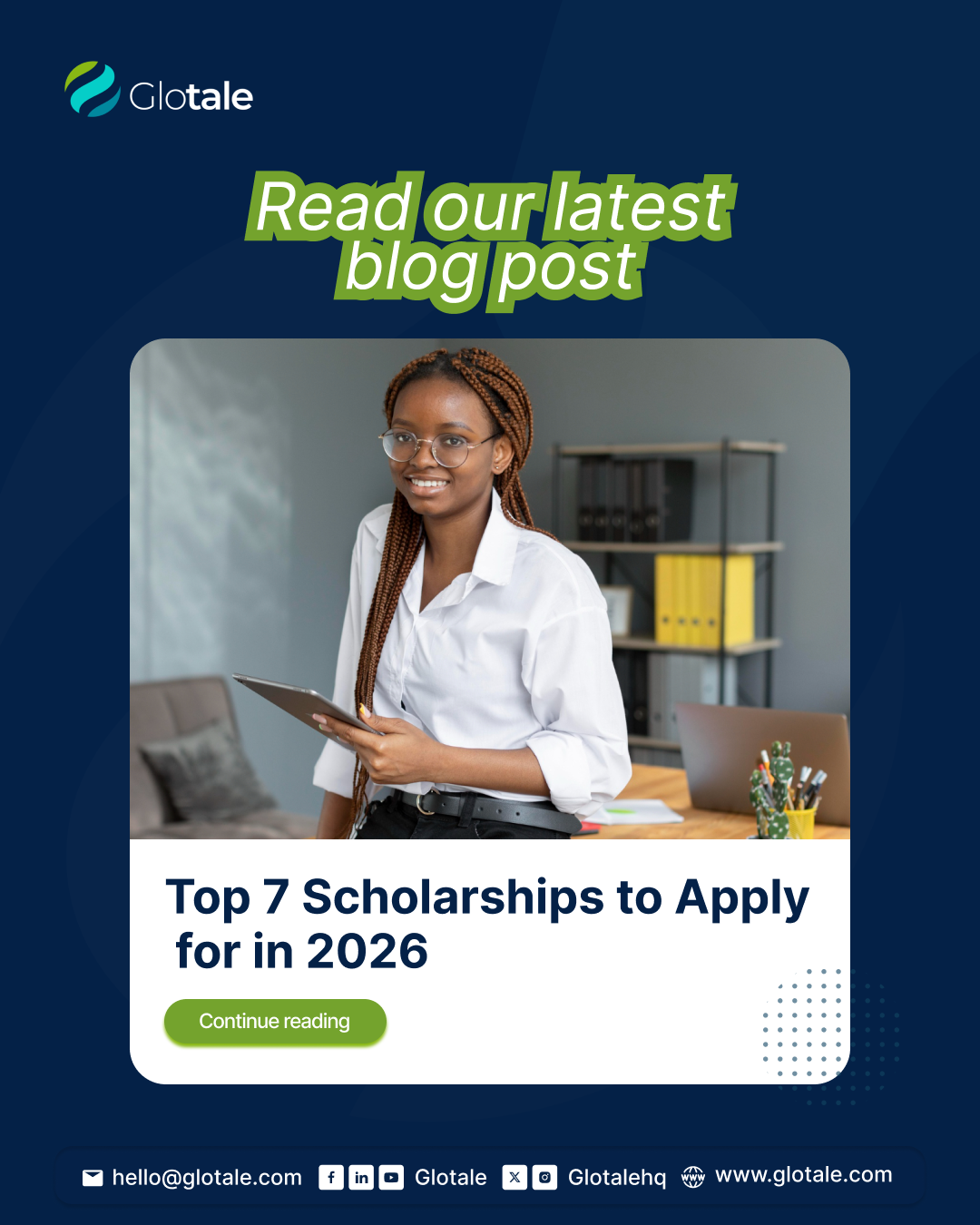 Top 7 Scholarships to Apply for in 2026 - glotale.com